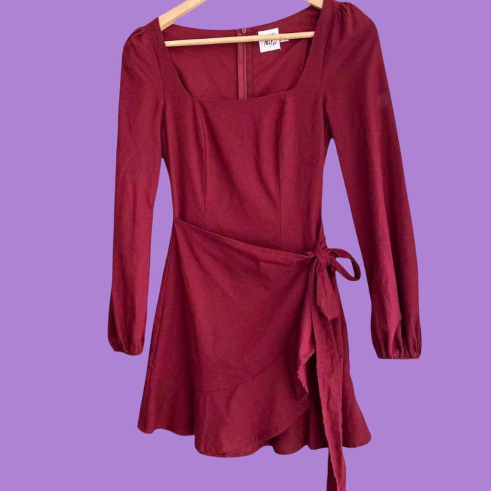 Burgundy Mini Dress from Princess Polly - Picture 2 of 4